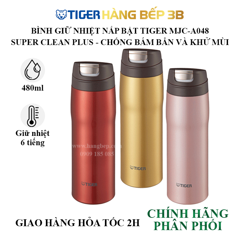 Bình lưỡng tính Tiger nắp bật MJC-A048 (480ml)
