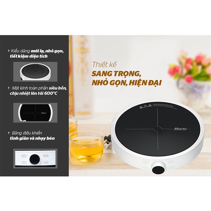 Bếp điện từ cảm ứng Sunhouse SHD6872 - Tặng kèm nồi, Bảo hành chính hãng 2 năm
