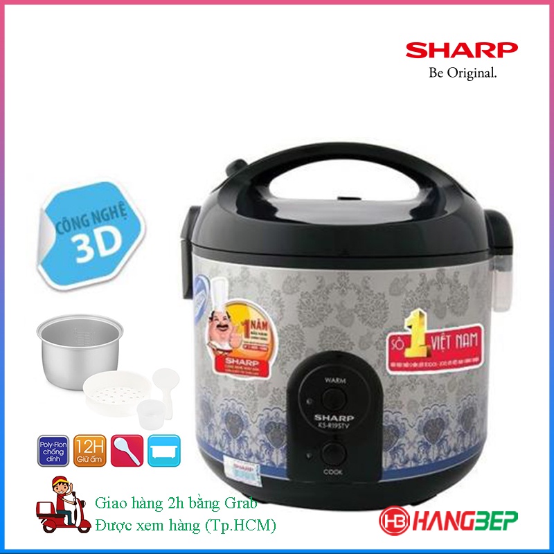 Nồi cơm điện Sharp 1.8 lít KS-NR191STV