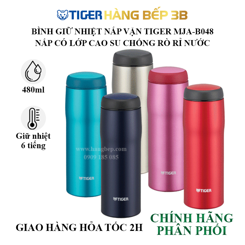 Bình lưỡng tính Tiger nắp vặn MJA-B048 (480ml) - Sản xuất tại Nhật Bản
