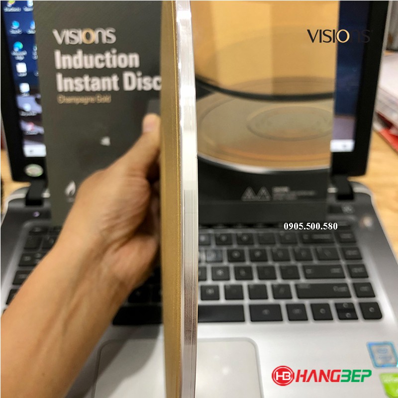 Dĩa chuyển nhiệt bếp từ 24cm Visions VS-IND-24PL/GD - chính hãng [sử dụng được với bếp từ]