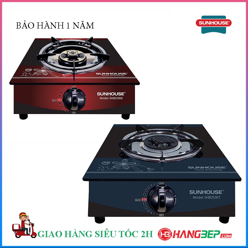 Bếp gas dương đơn Sunhouse SHB212KG / SHB212KT - Bảo hành chính hãng 12 tháng