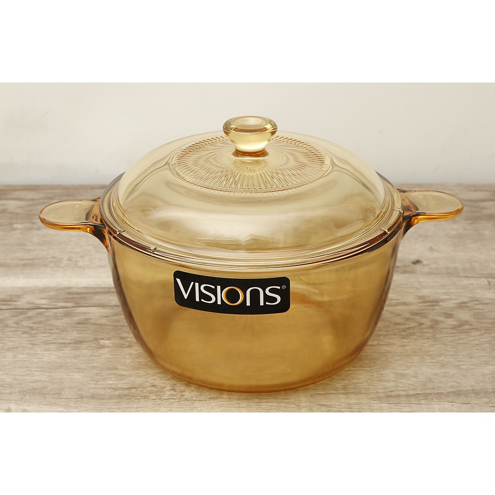 Bộ 3 nồi thủy tinh chịu nhiệt Visions VS-330/CL1 - sản xuất tại Pháp - bảo hành chính hãng 10 năm (sốc nhiệt)