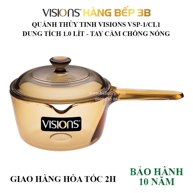 Quánh thủy tinh 1 lít Visions VSP-1/CL1 - Bảo hành 10 năm