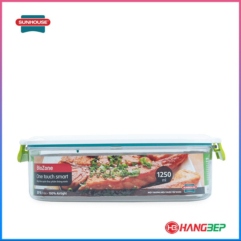 Hộp bảo quản thực phẩm thông minh BioZone KB-SM1250S (dùng được lò vi sóng)