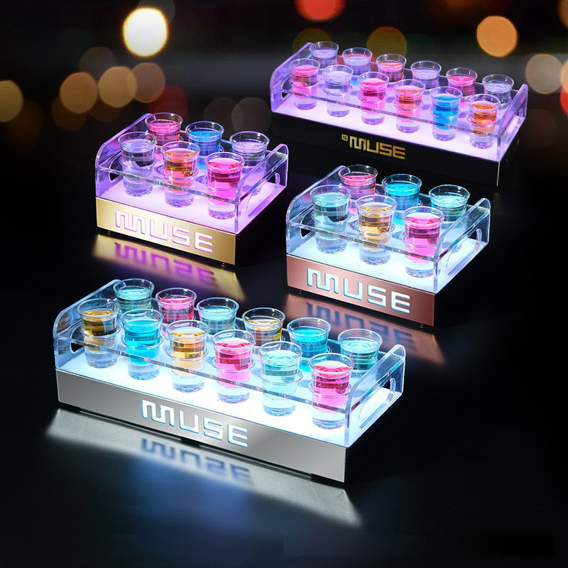 Khay đựng ly rượu tây có đèn led cho Bar, Karaoke, Nhà hàng OEM MS1805