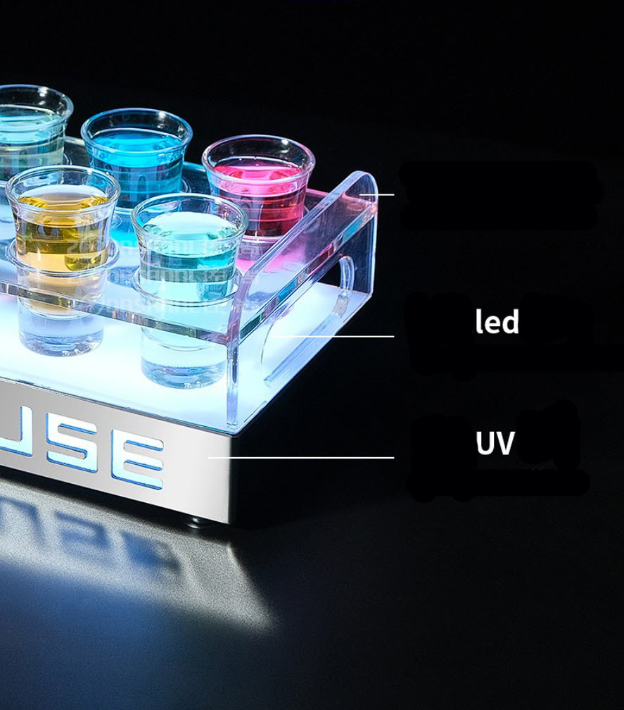 Khay đựng ly rượu tây có đèn led cho Bar, Karaoke, Nhà hàng OEM MS1805
