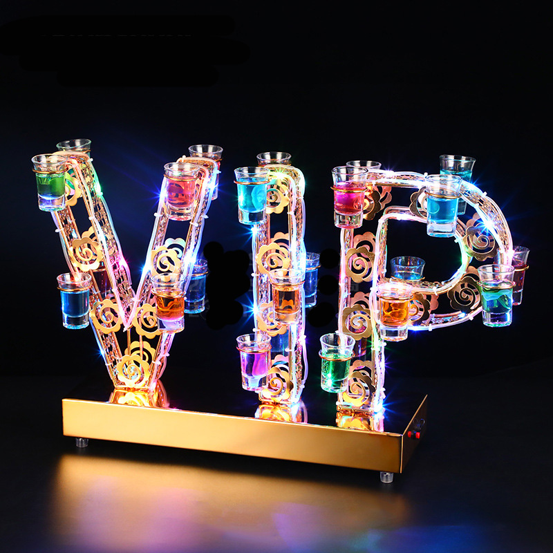 Giá đựng ly rượu tây có đèn led VIP 24 shot cho Bar, Nhà hàng OEM MS1808
