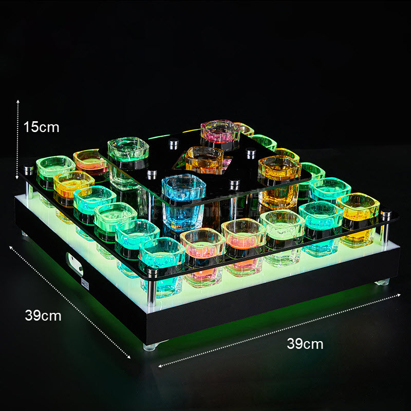 Khay đựng ly rượu Tây đèn led cho quán Bar, Karaoke, Nhà hàng, tiệc ngoài trời OEM MS1813