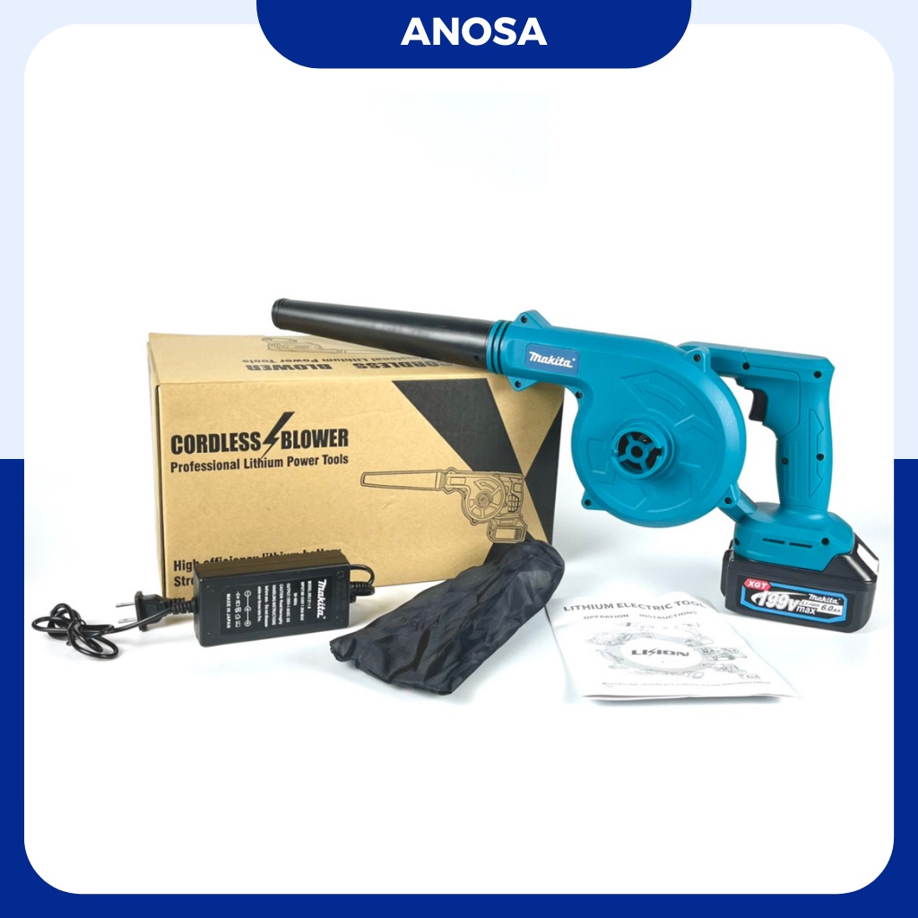 Máy thổi bụi dùng pin Makita 199v, máy thổi hút bụi cầm tay công suất lớn 680W thổi sạch sẽ mọi ngóc ngách nhà bạn