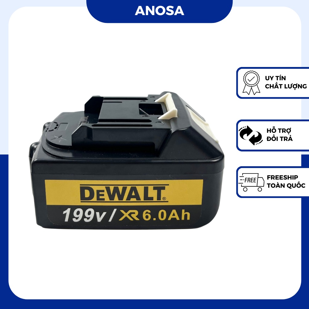 Pin Dewalt 199v, pin 10 cell chân thông dụng pin máy khoan dung lượng khủng