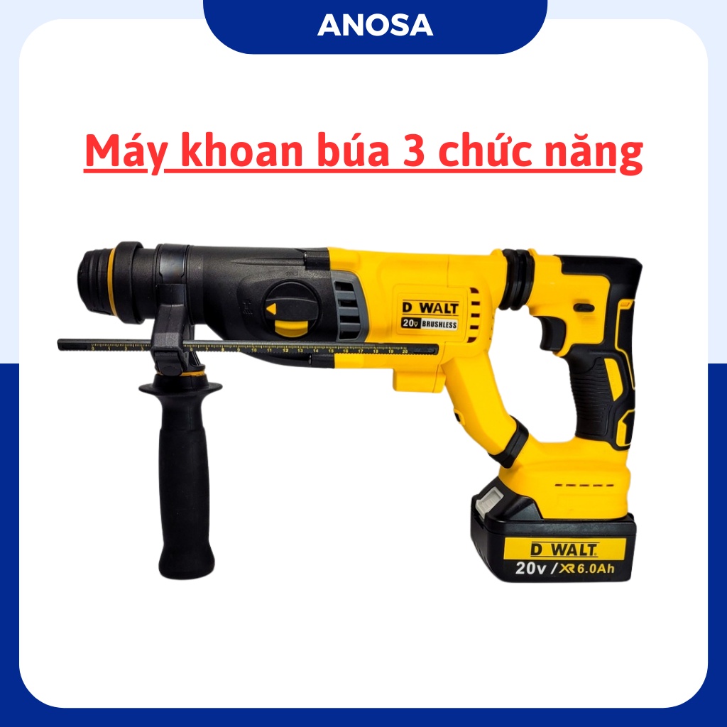 Máy khoan búa 3 chức năng DEWALT 20v DCH263 - động cơ không chổi than dùng chung chân pin phổ thông MAKITA