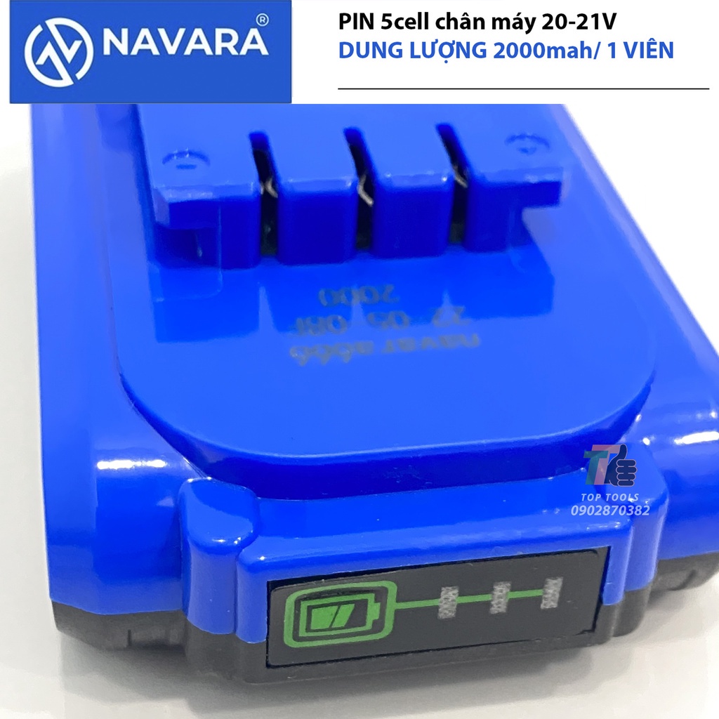 Pin máy khoan 21v, pin 5 cell chân pin máy 20-21v, pin có dung lượng khủng 2000mah/1 viên