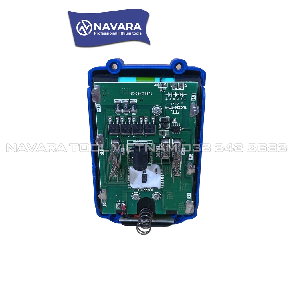 Pin 10 cell Navara mạch 4 mosfet chống cháy, chống va đập chân pin phổ thông 4cm Cell 2500mAh
