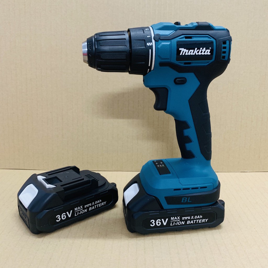 Máy khoan pin Makita 36v không chổi than sử dụng chân pin thông dụng