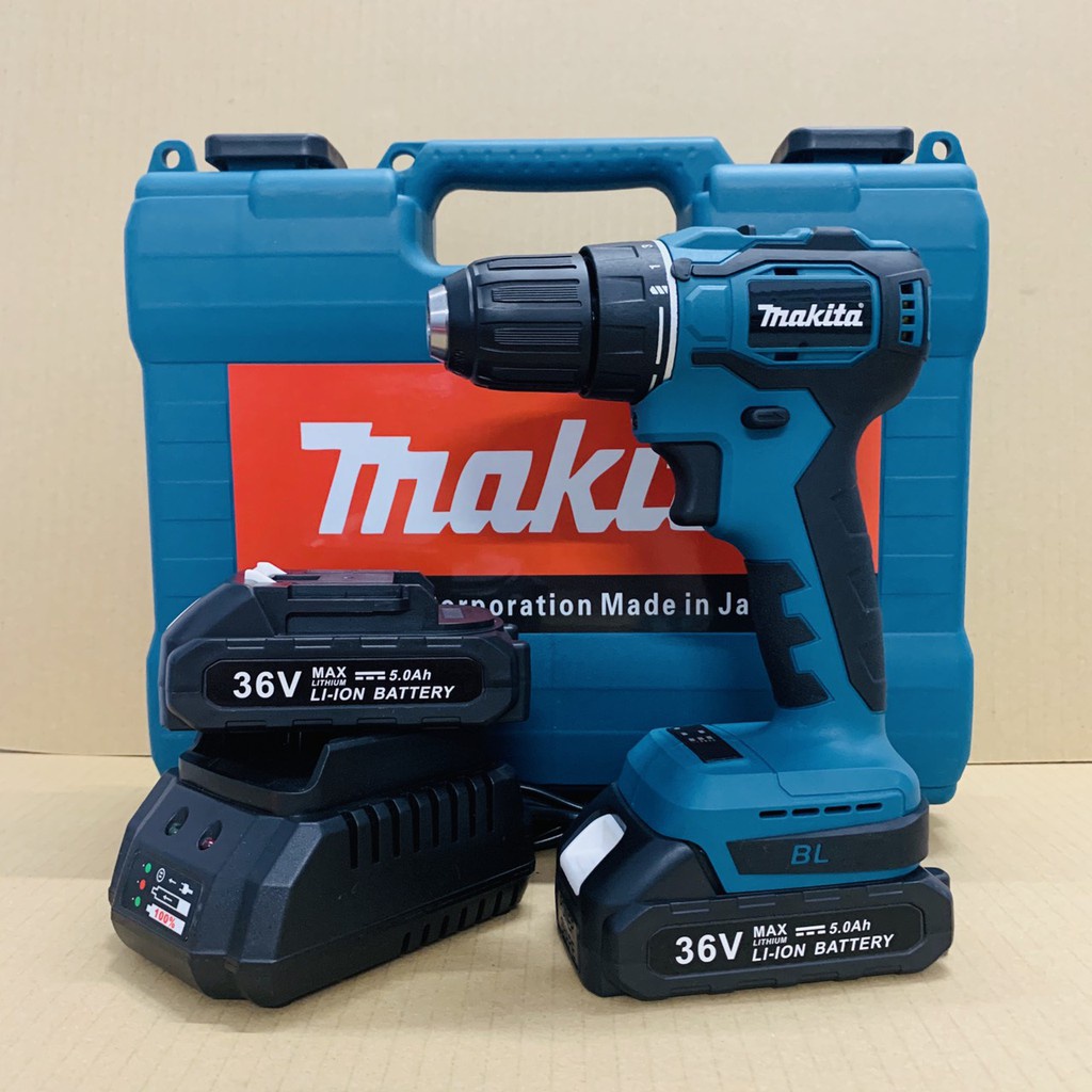 Máy khoan pin Makita 36v không chổi than sử dụng chân pin thông dụng