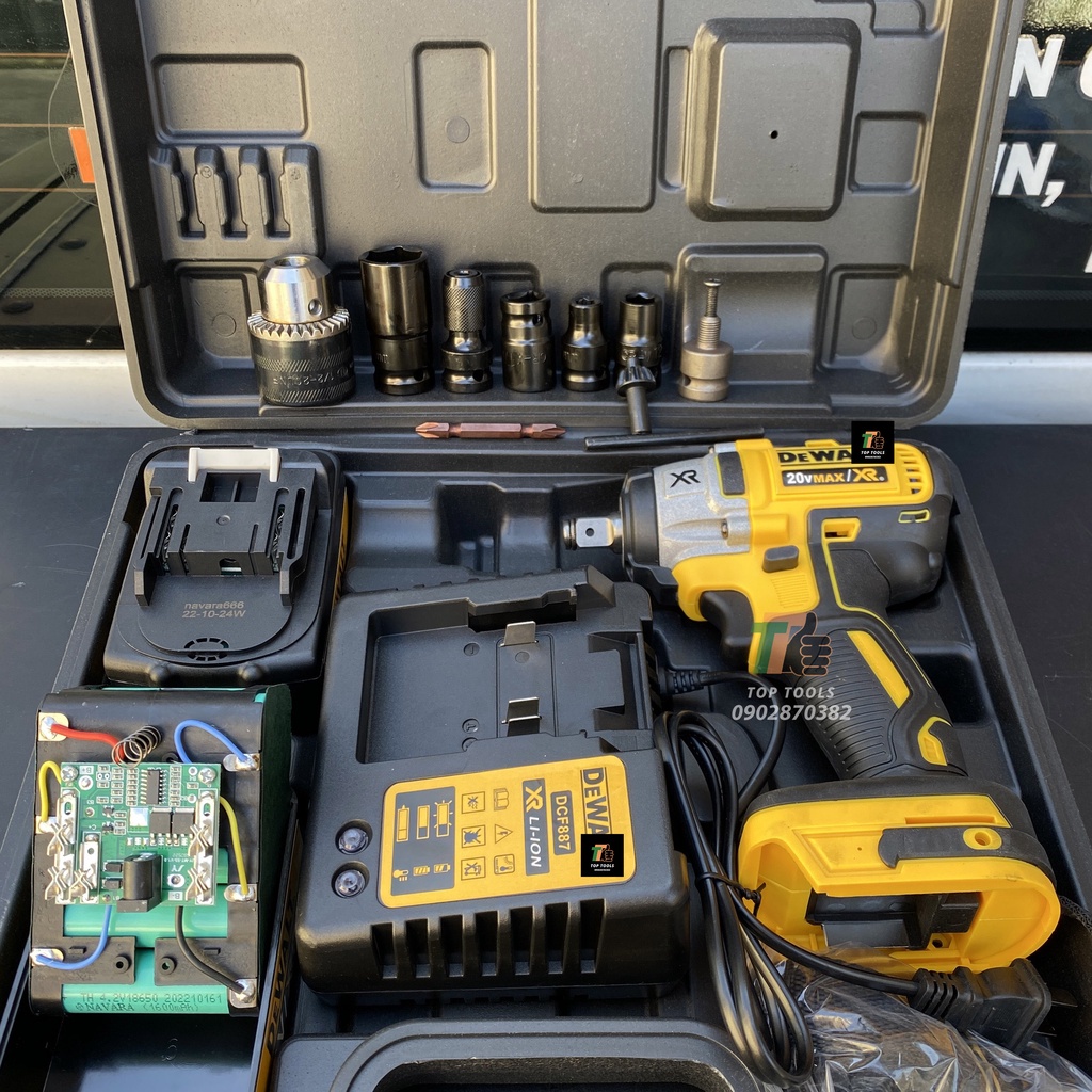 Máy siết bulong, máy bắn bulong Dewalt sử dụng chân Pin thông dụng, Đầu 2 trong 1