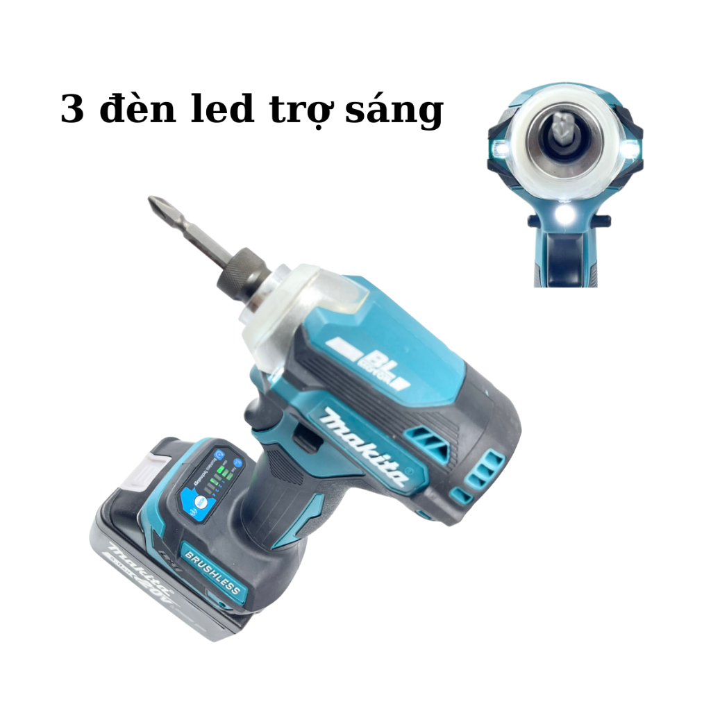 Máy chuyên vít Makita TD172D động cơ không chổi than tặng đầu bắn vít đầu bắn tôn