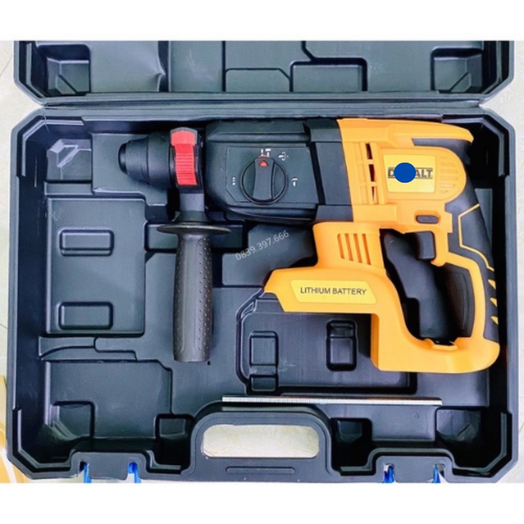 Máy khoan bê tông pin Dewalt 199v không chổi than, khoan bê tông 3 chức năng hàng cao cấp