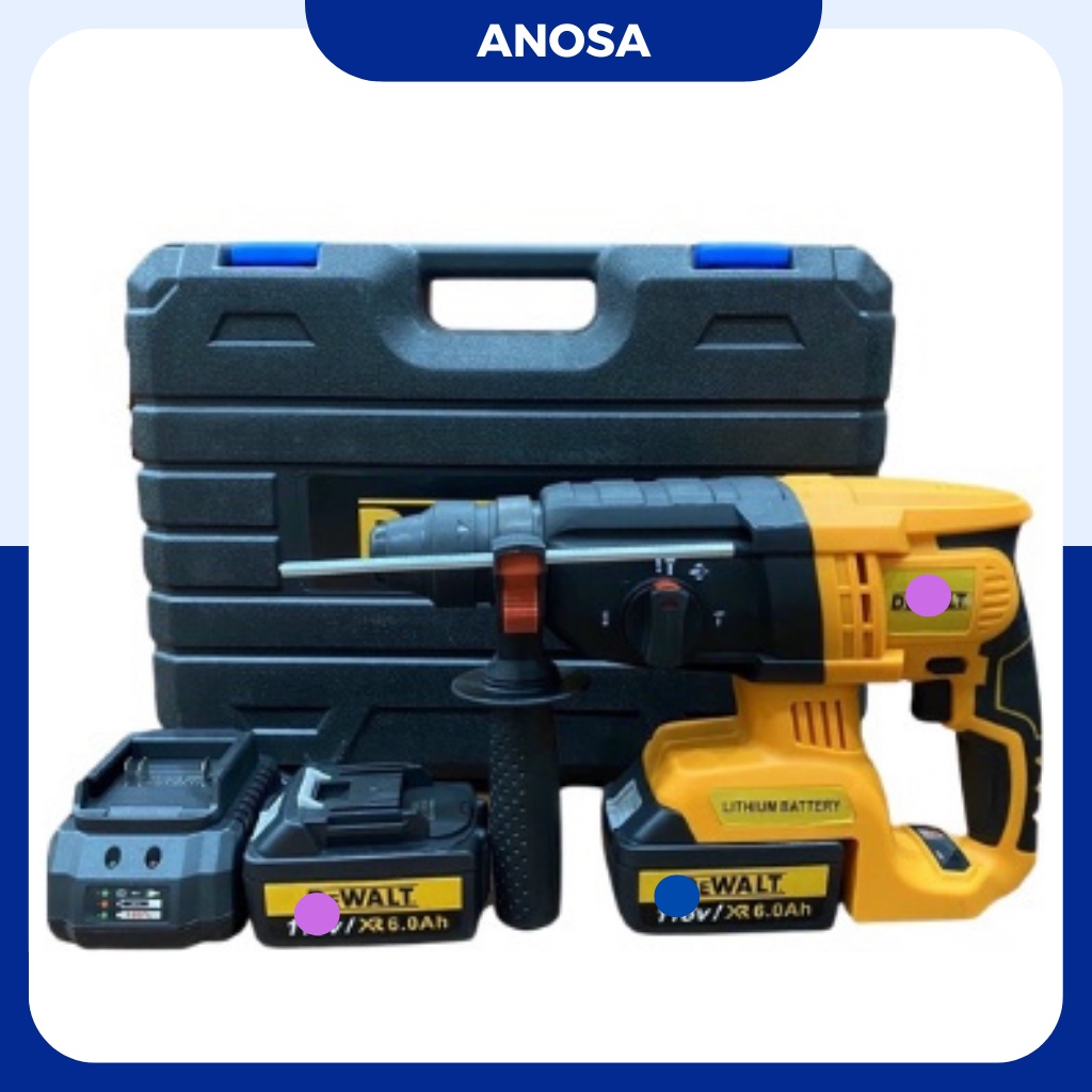 Máy khoan bê tông pin Dewalt 199v không chổi than, khoan bê tông 3 chức năng hàng cao cấp
