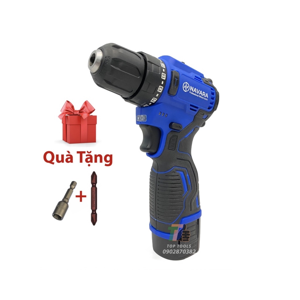 Máy khoan pin Navara 7001 động cơ không chổi than pin 18v