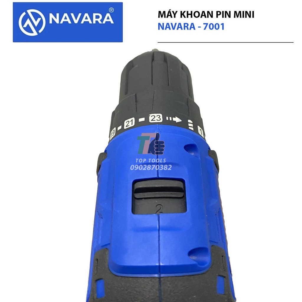 Máy khoan pin Navara 7001 động cơ không chổi than pin 18v