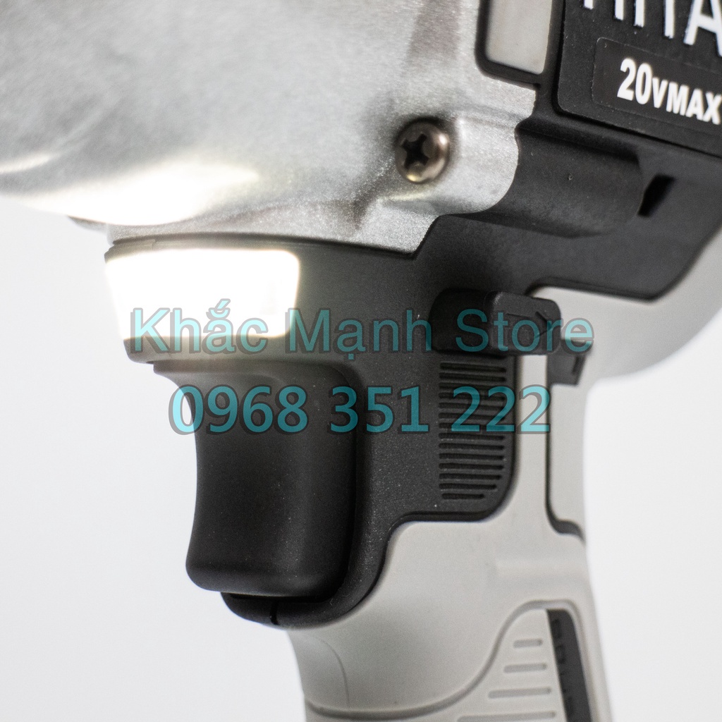 Máy siết bulong Hitachi 20v không chổi than, máy bắn bulong lực siết 880N.m pin khủng hàng cao cấp