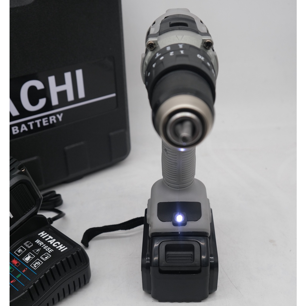 Máy khoan pin Hitachi 20v động cơ không chổi than, đầu auto lock thép 13mm