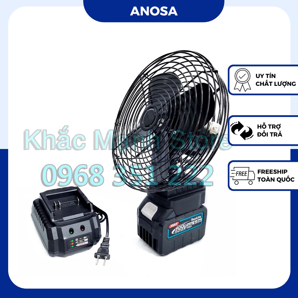 Quạt chạy pin Makita dùng pin phổ thông Makita 14,4v - 21v