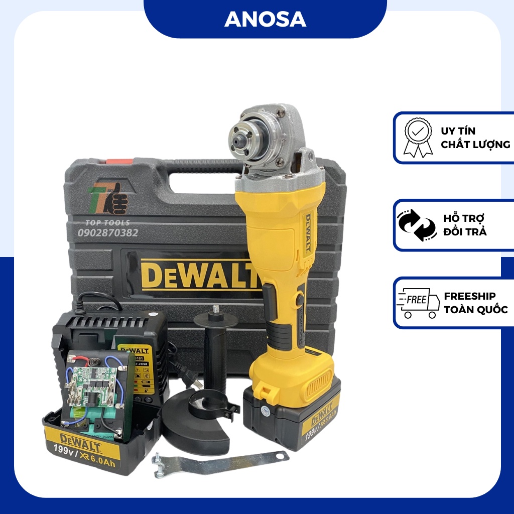 Máy mài pin Dewalt 199v, máy cắt pin cầm tay không chổi than