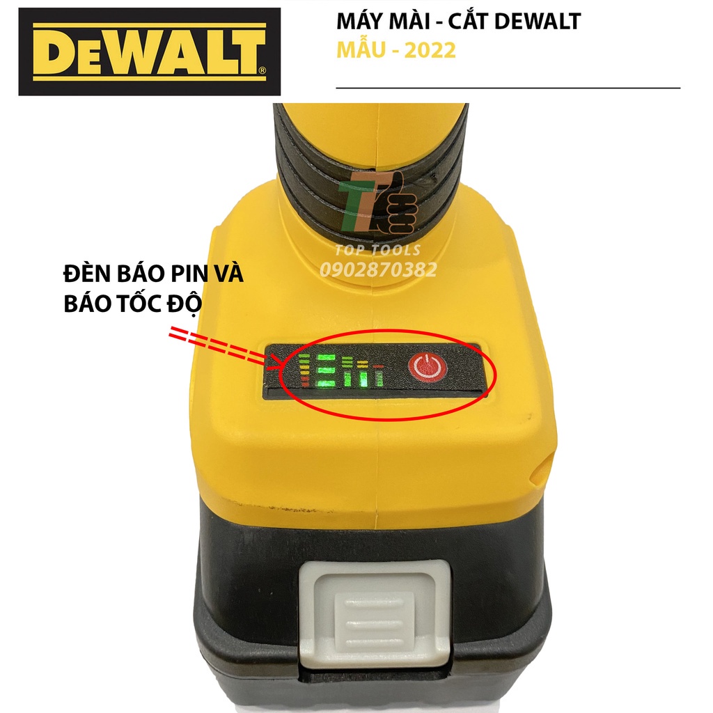Máy mài pin Dewalt 199v, máy cắt pin cầm tay không chổi than