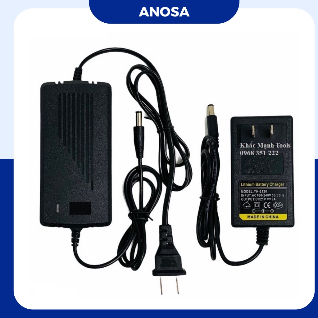 Sạc Adaptor 21v cho máy cầm tay chạy pin, nguồn ra 21V 0.8A - 21V 1.2A