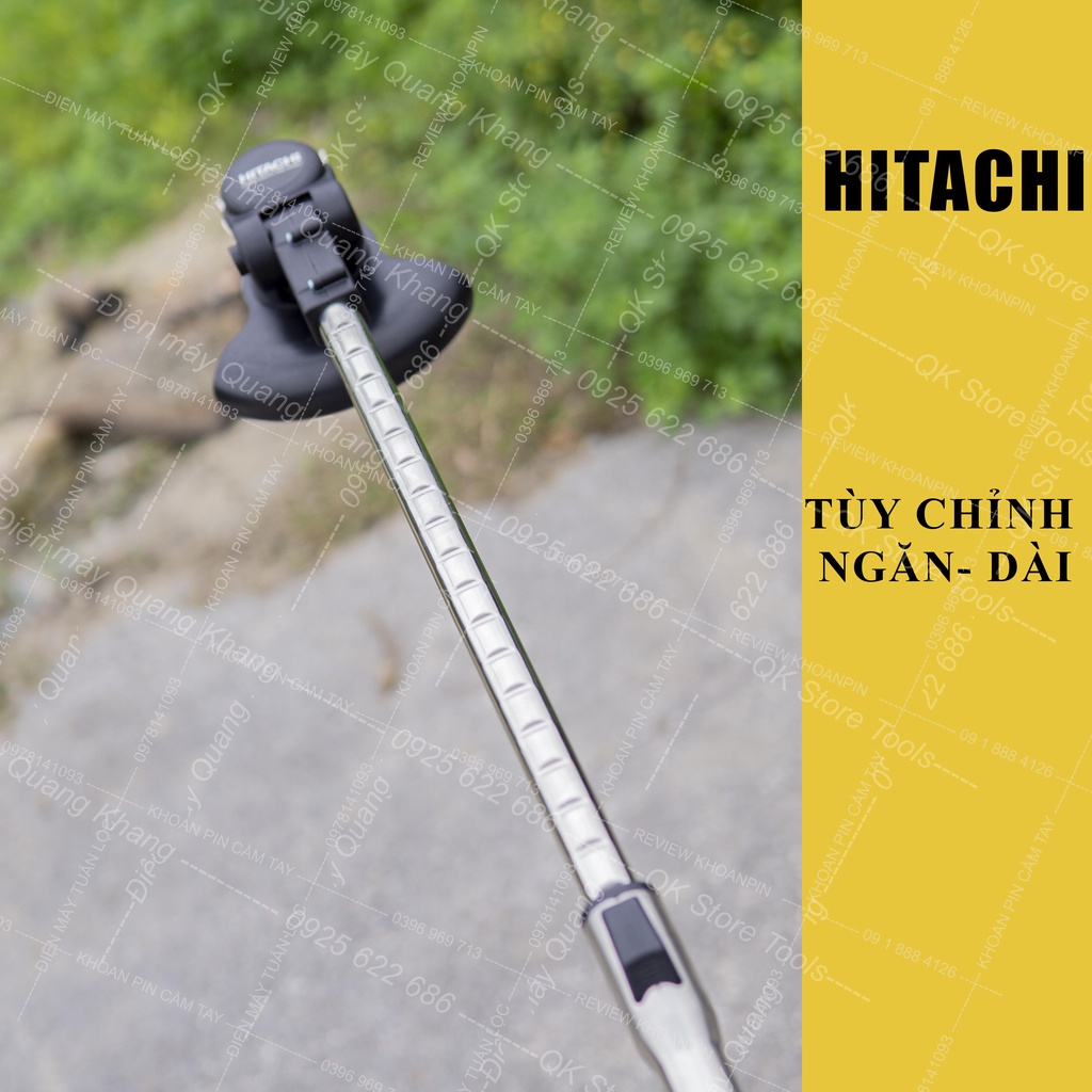 Máy cắt cỏ dùng pin cầm tay Hitachi 199v, máy phát cỏ tặng bộ dụng cụ làm vườn
