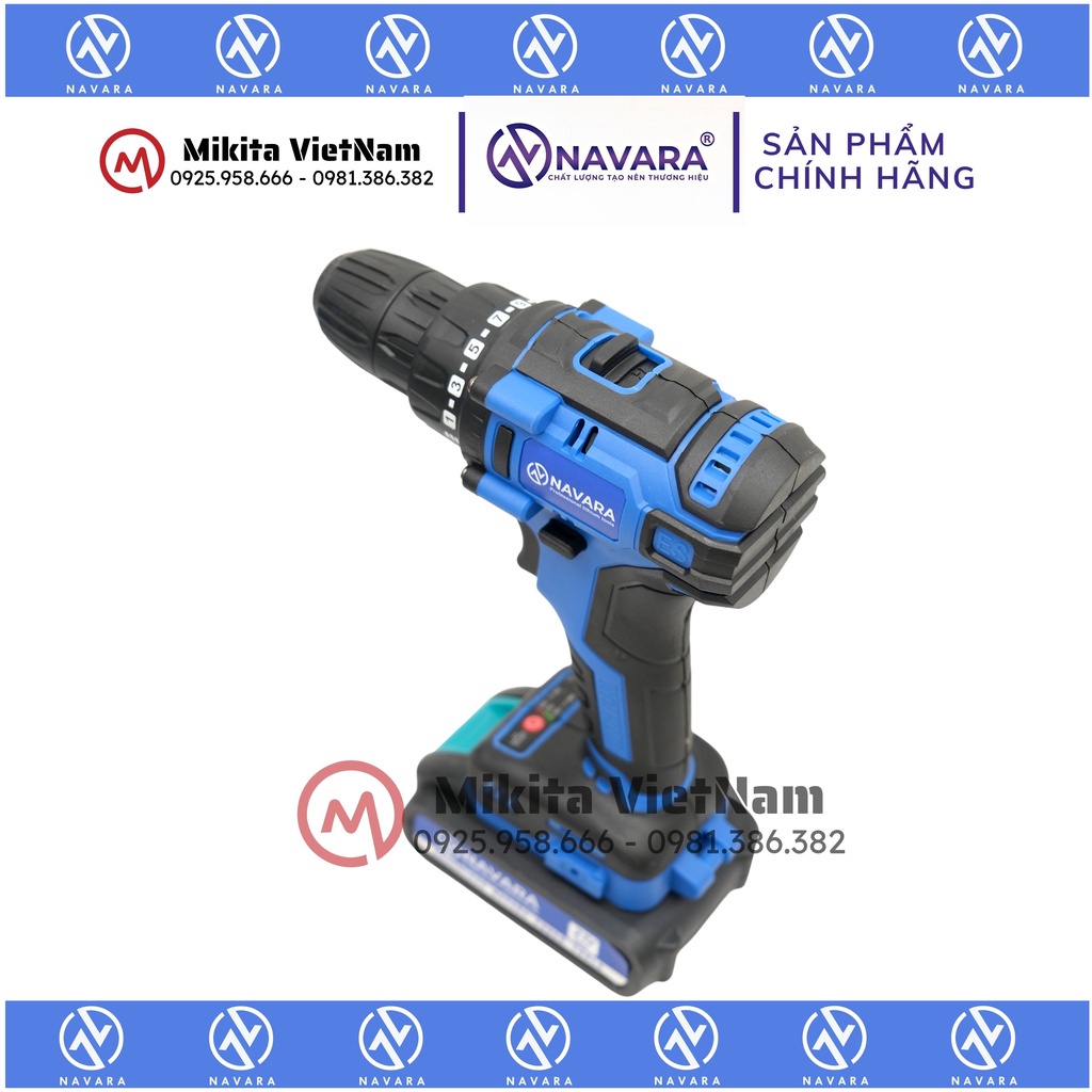 Máy khoan pin NAVARA 7002 21v không chổi than hàng chính hãng