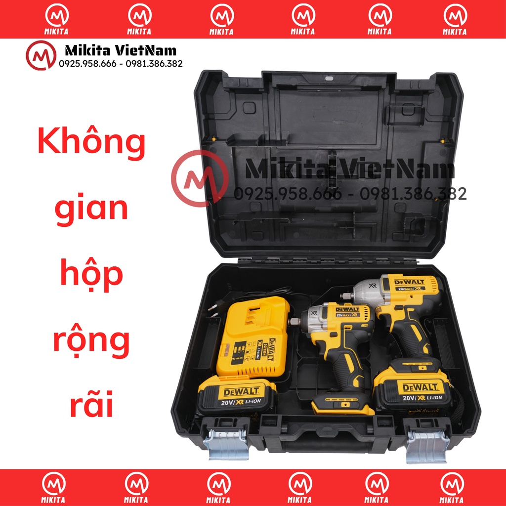 Máy siết bulong Dewalt 20v lực siết lớn 880Nm pin khủng động cơ không chổi than