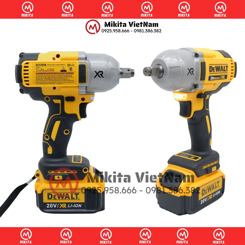 Máy siết bulong Dewalt 20v lực siết lớn 880Nm pin khủng động cơ không chổi than
