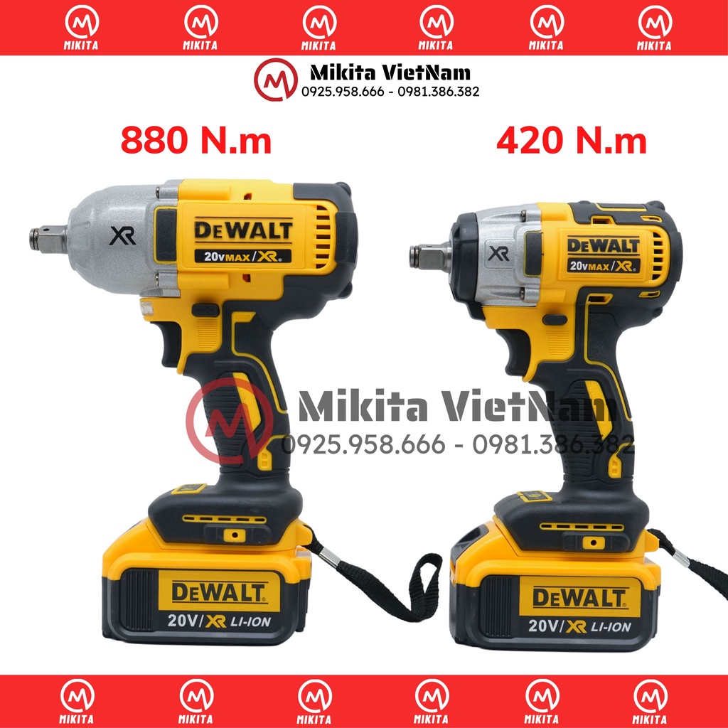 Máy siết bulong Dewalt 20v lực siết lớn 880Nm pin khủng động cơ không chổi than