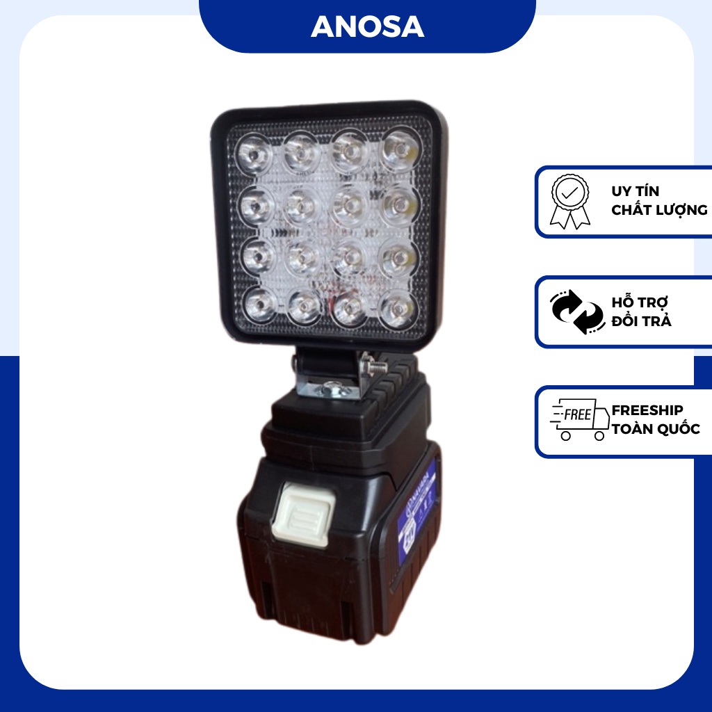 Đèn pin led dùng pin Makita thiết kế bi cầu chiếu xa