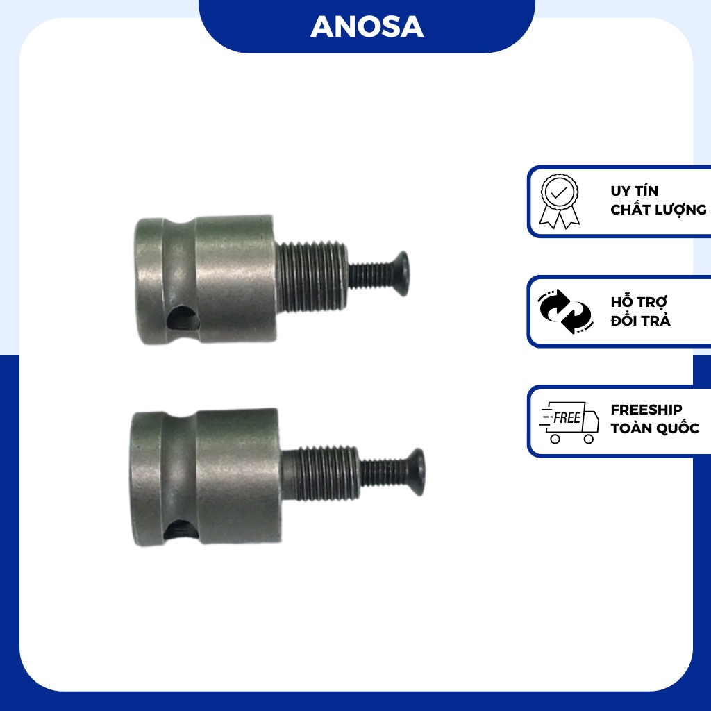 Đầu chuyển từ bulong 1/2 sang đầu khoan, đầu kẹp mũi khoan (10mm, 13mm)