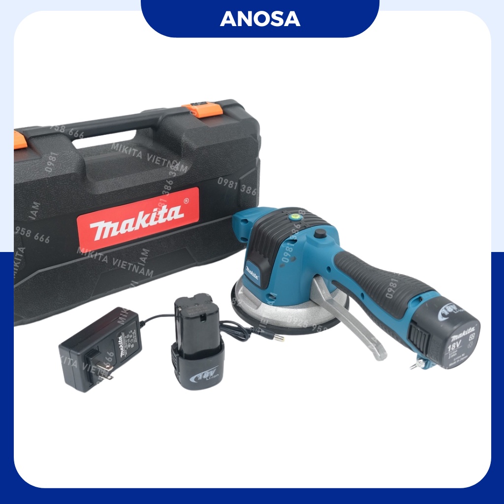 Máy rung hít gạch máy ốp lát gạch Makita 2 chức năng đầm rung + hít gạch - 6 cấp độ rung