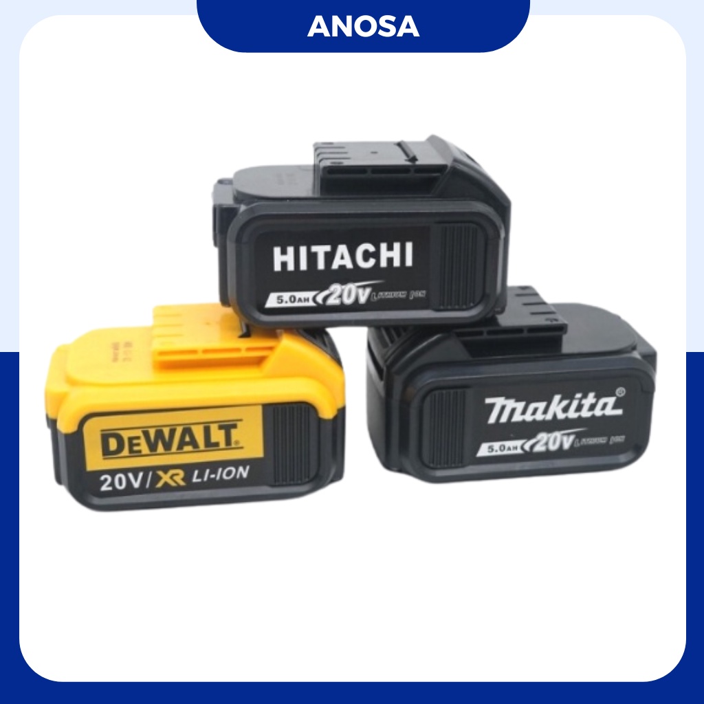 Pin máy khoan, máy siết bulong Dewalt, Hitachi, Makita 20v dung lượng khủng 10 cell