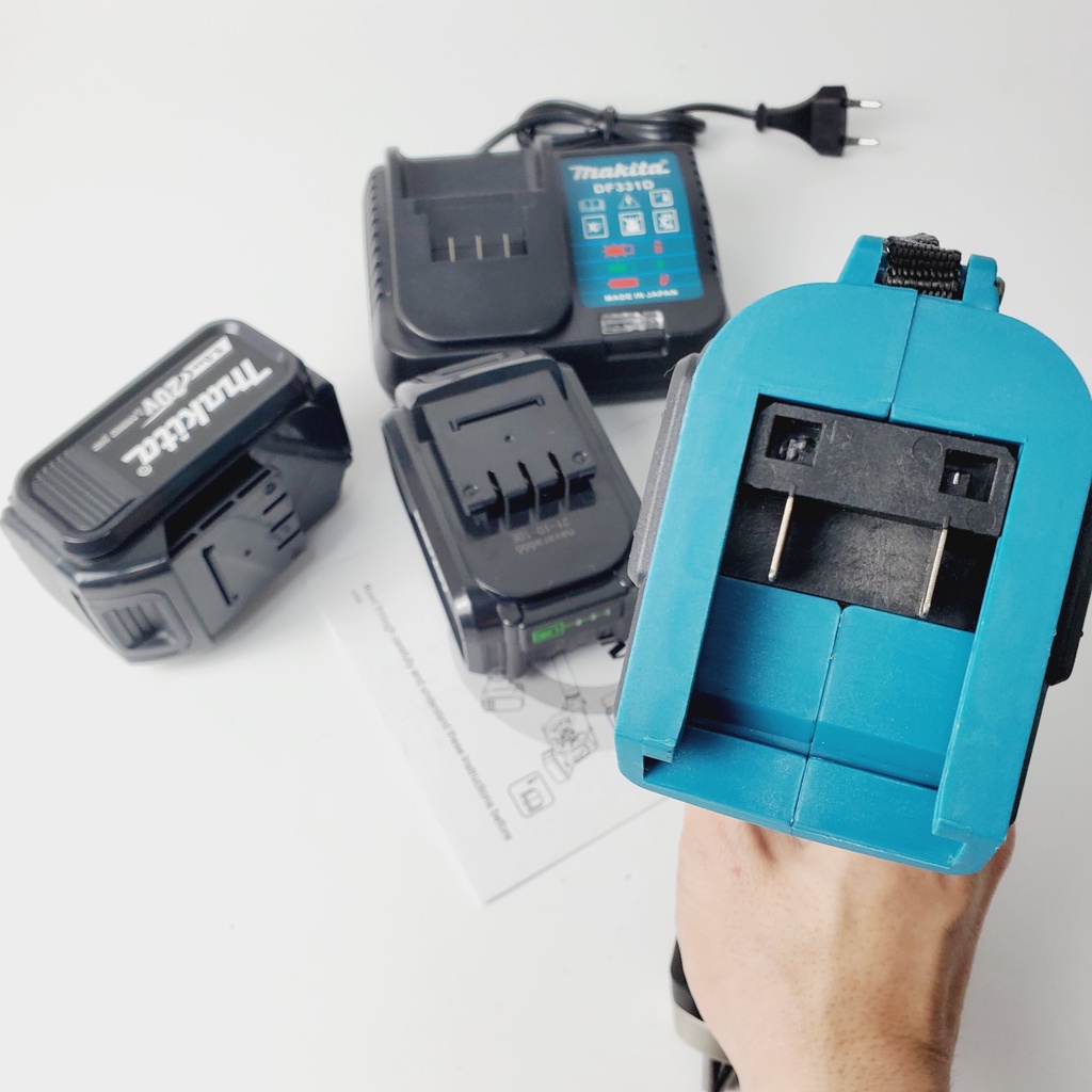 Máy khoan pin Makita 20v cầm tay hàng cao cấp, khoan pin 3 chức năng, động cơ không chổi than