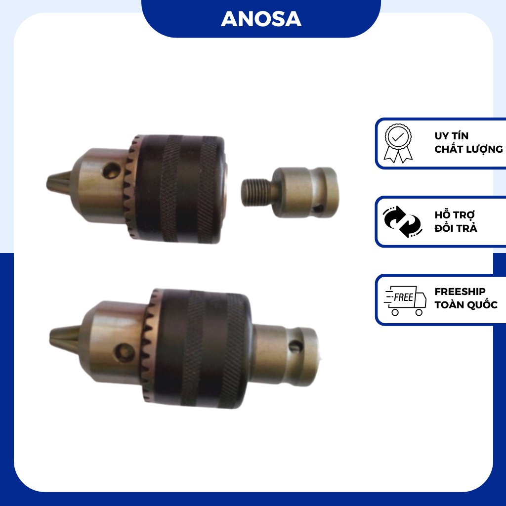 Đầu măng ranh 13mm đầu kẹp mũi khoan tặng ren ngược
