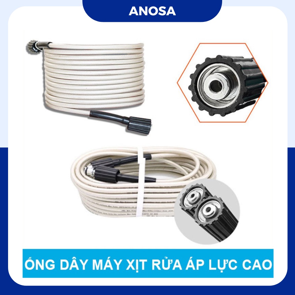 Dây xịt rửa xe áp lực cao 3 lớp lõi 10M-15M- 20M