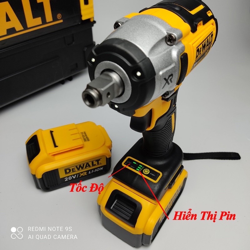 Máy siết bulong Dewalt DCF887 20v động cơ không chổi than, máy khỏe thời gian sử dụng pin 3-4 tiếng liên tục
