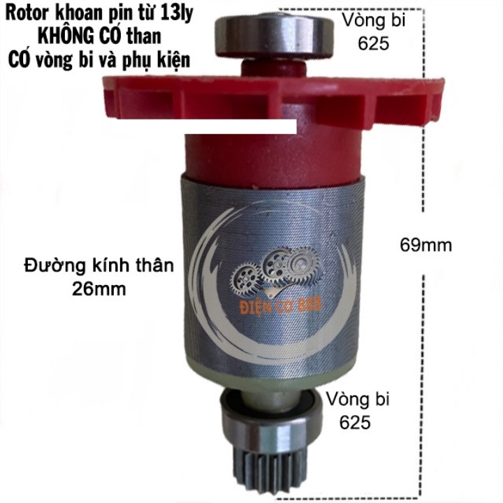 Linh kiện máy khoan pin không chổi than (mạch điều khiển, roto, stato, công tắc)