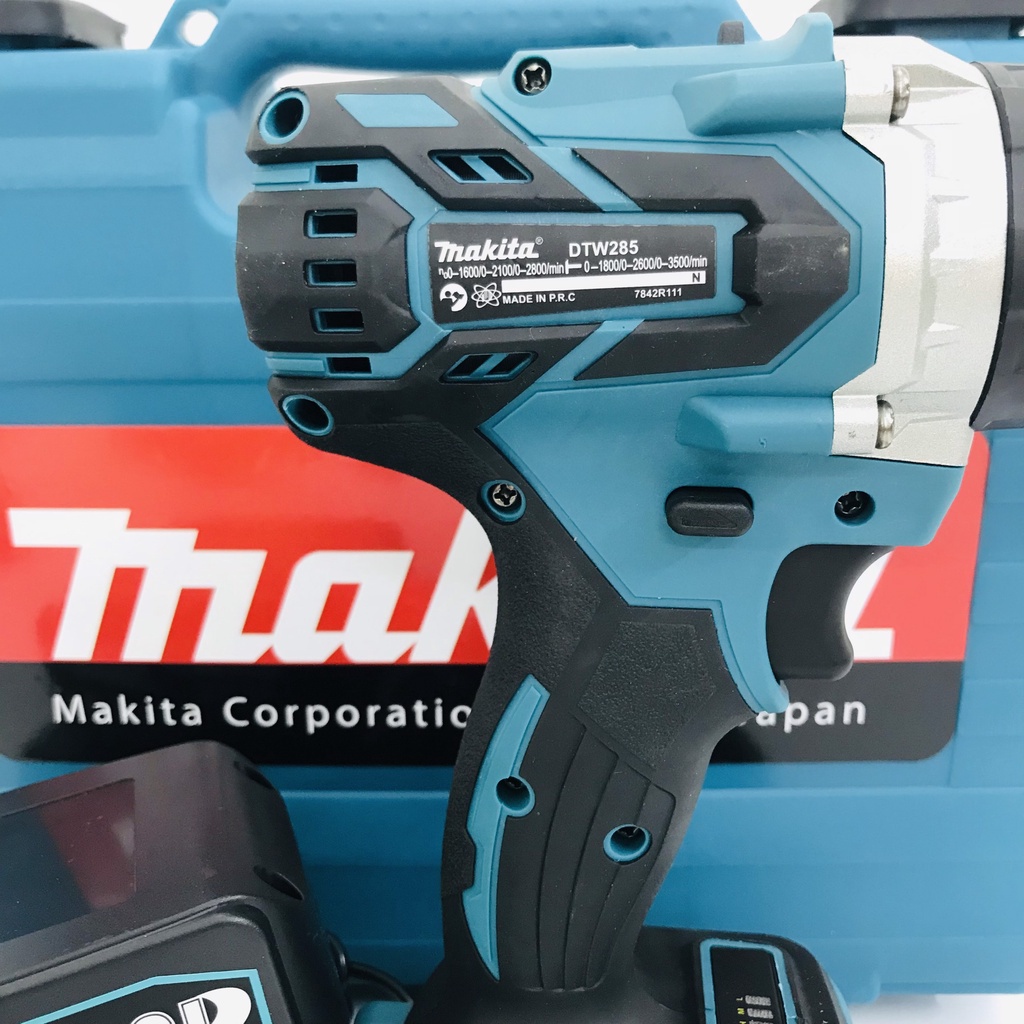 Máy khoan pin Makita DTW285 199v cầm tay, động cơ không chổi than kèm phụ kiện