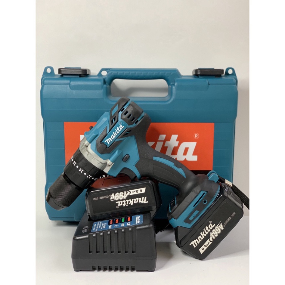 Máy khoan pin Makita DTW285 199v cầm tay, động cơ không chổi than kèm phụ kiện