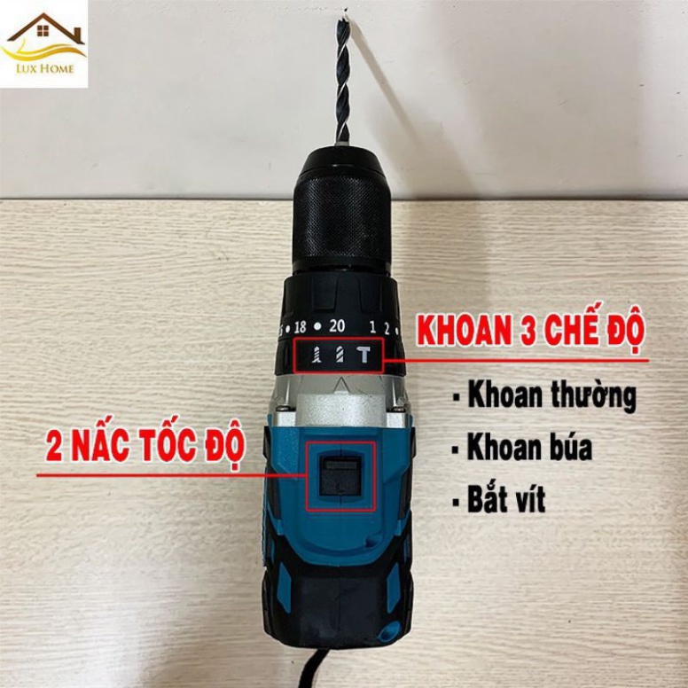 Máy khoan pin Makita DTW285 199v cầm tay, động cơ không chổi than kèm phụ kiện