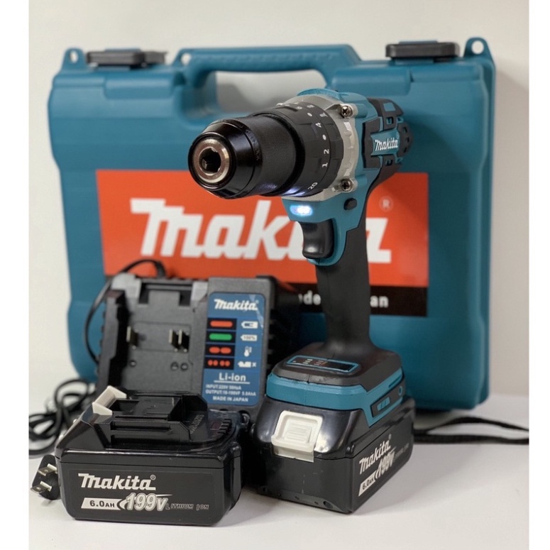 Máy khoan pin Makita DTW285 199v cầm tay, động cơ không chổi than kèm phụ kiện